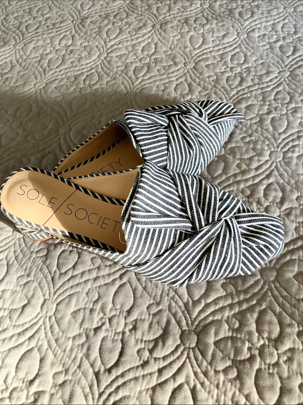 Sole Society striped mules size 6.5M